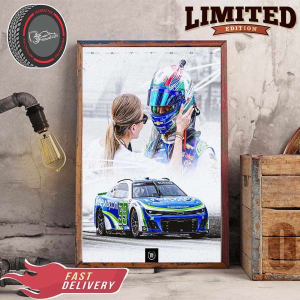 Nascar Trackhouse Racing Daniel Suarez Never Give Up On Your Dreams Home Decor Poster