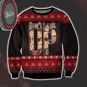Dont Look Up On Black And Red Background Christmas Ugly Sweater 2023
