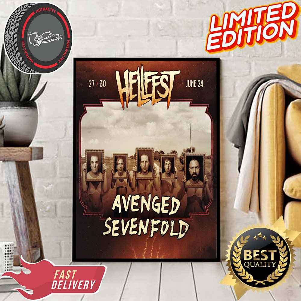 Avenged Sevenfold Are Headlining Hell Fest Open Air In June 2024 Home Decor Poster