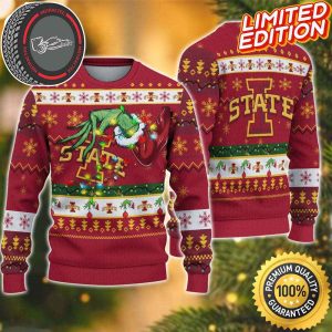 NCAA Iowa State Cyclones Grinch Christmas Ugly Sweater